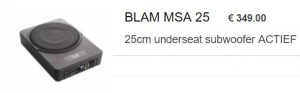 Blam underseat